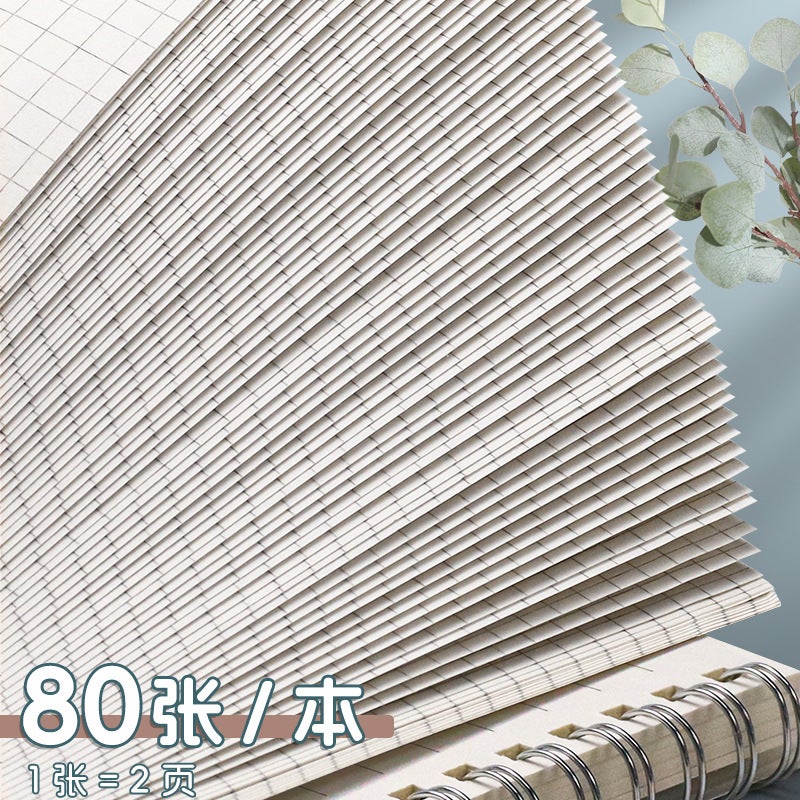 Notebook Rollover Coil Notebook B5 Student English Notebook Record Book A5 Horizontal Line Square Notebook Notepad A4 Grids Notebook - Image 5
